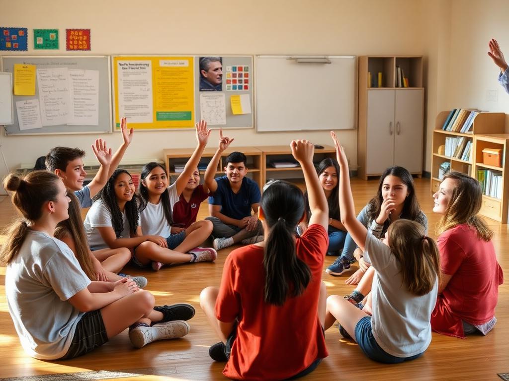 Students in discussion